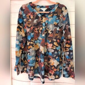 EUC Northern Reflections BEAUTIFUL 🤩 long sleeve waffle knit Size XXL